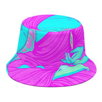 Purple And Teal Buddha Print Bucket Hat