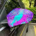 Purple And Teal Buddha Print Car Side Mirror Covers