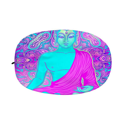 Purple And Teal Buddha Print Car Side Mirror Covers