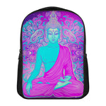 Purple And Teal Buddha Print Casual Backpack