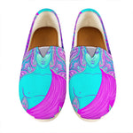 Purple And Teal Buddha Print Casual Shoes