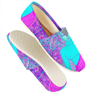 Purple And Teal Buddha Print Casual Shoes