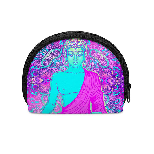Purple And Teal Buddha Print Coin Purse