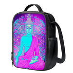 Purple And Teal Buddha Print Crossbody Lunch Bag