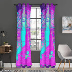 Purple And Teal Buddha Print Curtain