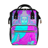 Purple And Teal Buddha Print Diaper Bag