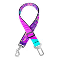 Purple And Teal Buddha Print Dog Seat Belt