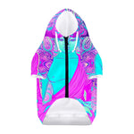 Purple And Teal Buddha Print Dog Zip Up Hoodie