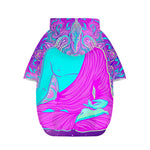 Purple And Teal Buddha Print Dog Zip Up Hoodie