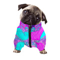 Purple And Teal Buddha Print Dog Zip Up Jacket