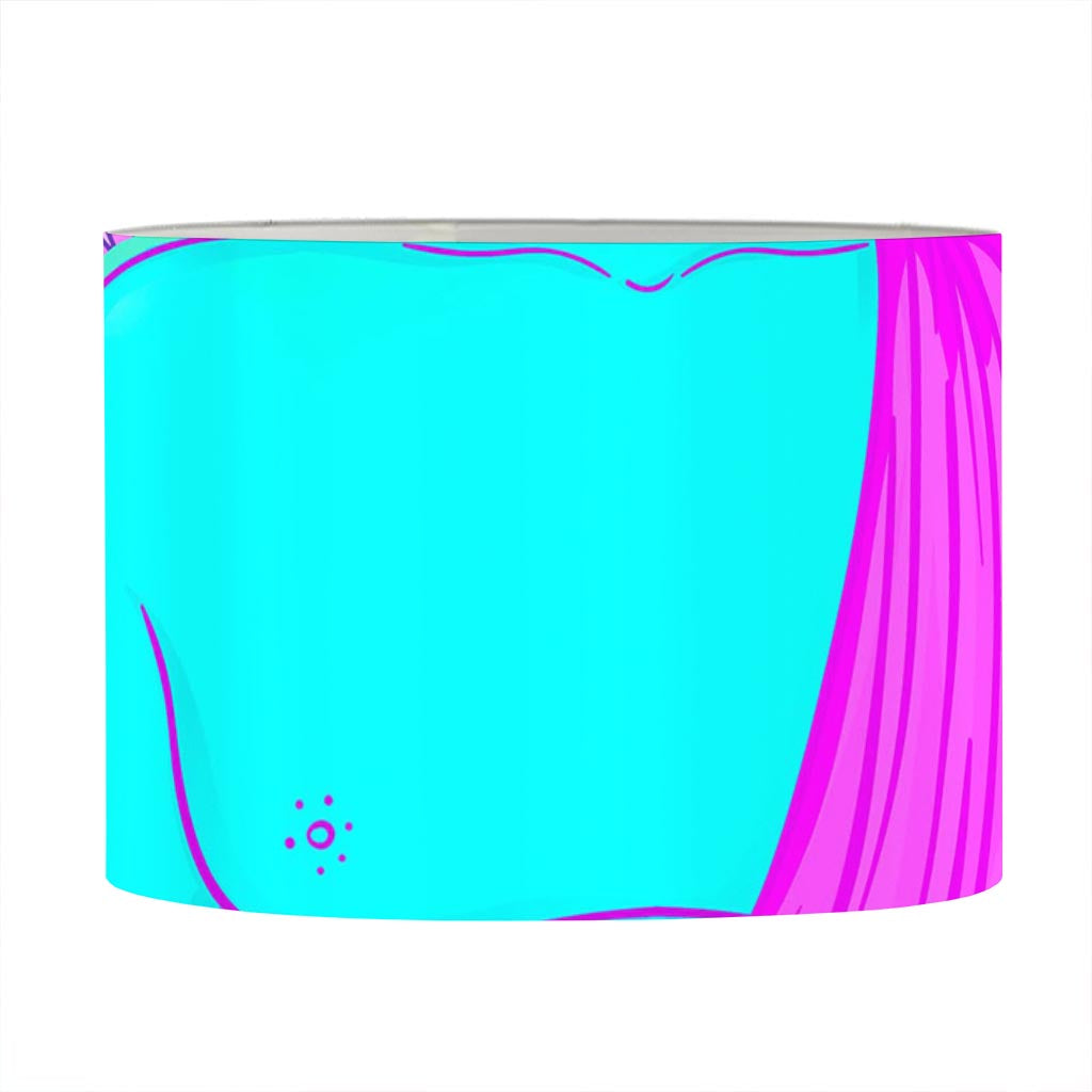 Purple And Teal Buddha Print Drum Lamp Shade