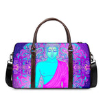 Purple And Teal Buddha Print Duffle Bag