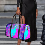 Purple And Teal Buddha Print Duffle Bag
