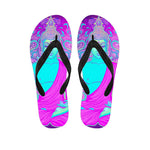 Purple And Teal Buddha Print Flip Flops