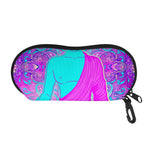 Purple And Teal Buddha Print Glasses Case