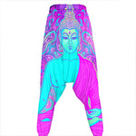 Purple And Teal Buddha Print Hammer Pants