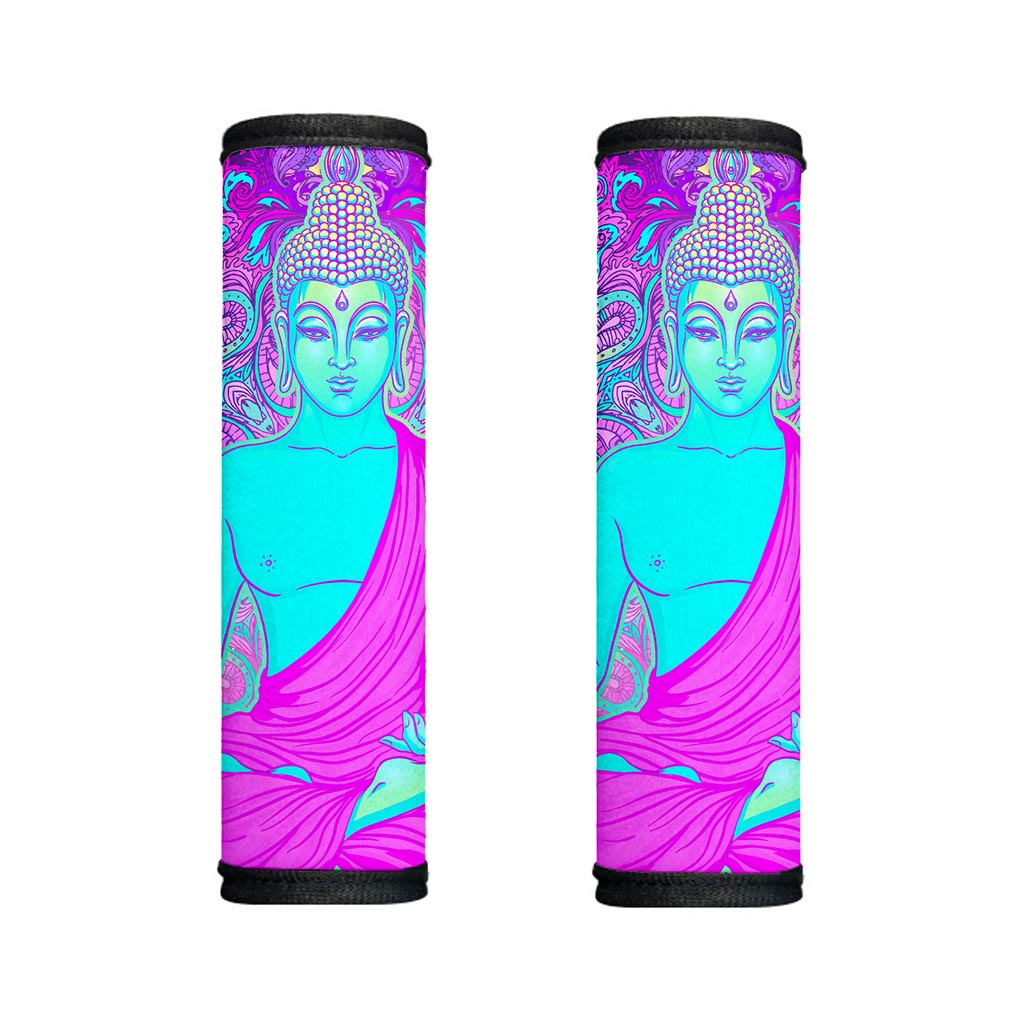 Purple And Teal Buddha Print Handle Covers