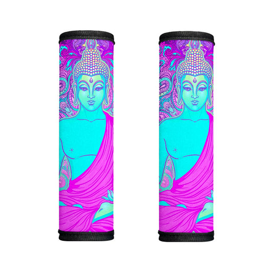 Purple And Teal Buddha Print Handle Covers