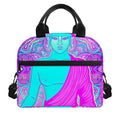 Purple And Teal Buddha Print Insulated Lunch Bag
