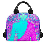 Purple And Teal Buddha Print Insulated Lunch Bag
