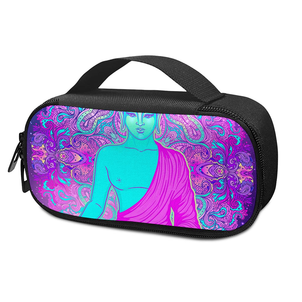 Purple And Teal Buddha Print Insulin Cooler Travel Case