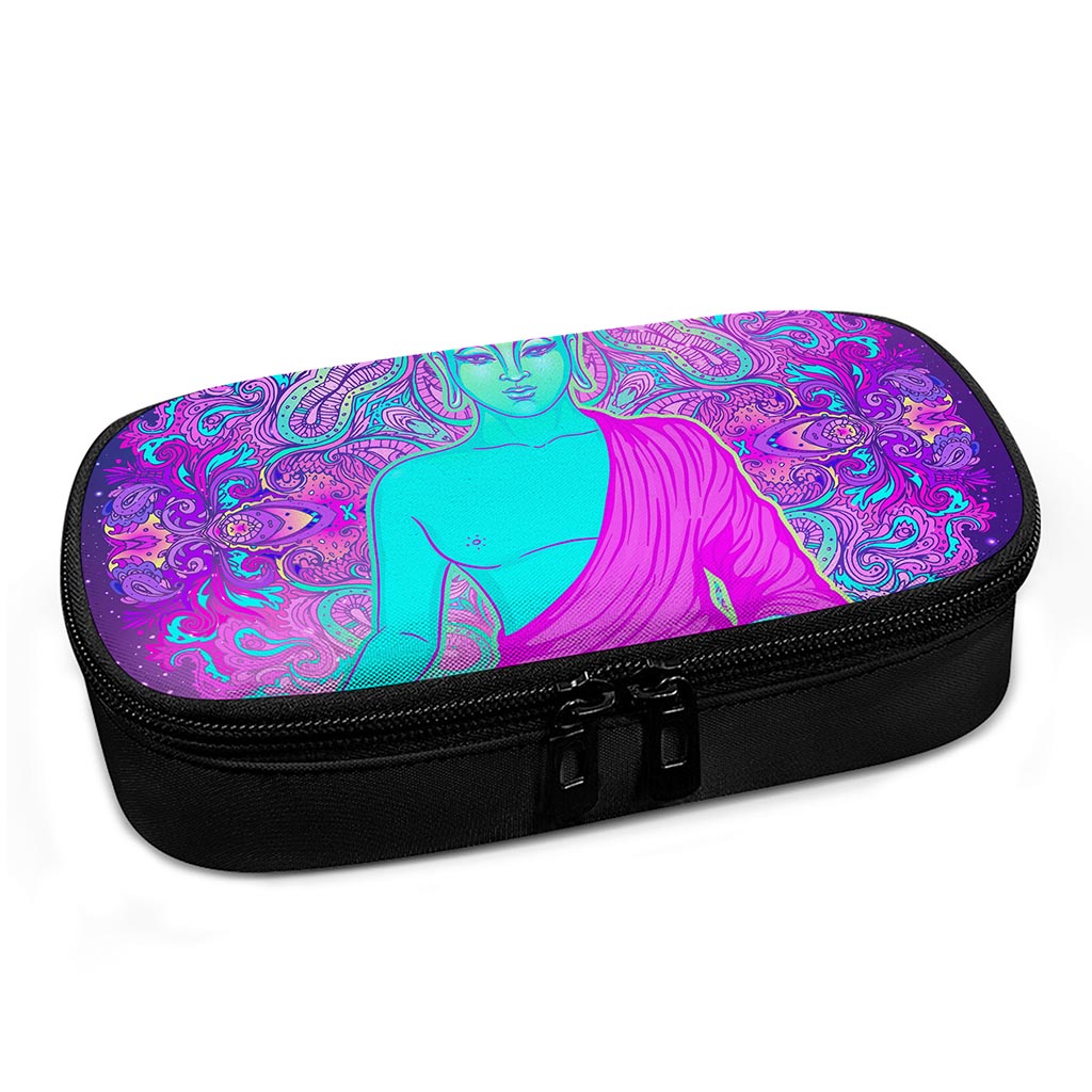 Purple And Teal Buddha Print Insulin Cooler Travel Case