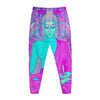 Purple And Teal Buddha Print Jogger Pants