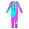 Purple And Teal Buddha Print Jumpsuit