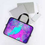 Purple And Teal Buddha Print Laptop Sleeve With Handle