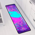 Purple And Teal Buddha Print Long Kitchen Mat