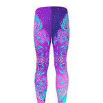 Purple And Teal Buddha Print Men's leggings