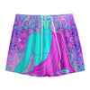 Purple And Teal Buddha Print Mesh Shorts