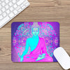 Purple And Teal Buddha Print Mouse Pad