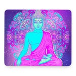 Purple And Teal Buddha Print Mouse Pad