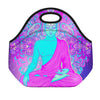 Purple And Teal Buddha Print Neoprene Lunch Bag