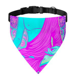 Purple And Teal Buddha Print Over The Collar Dog Bandana