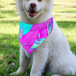 Purple And Teal Buddha Print Over The Collar Dog Bandana