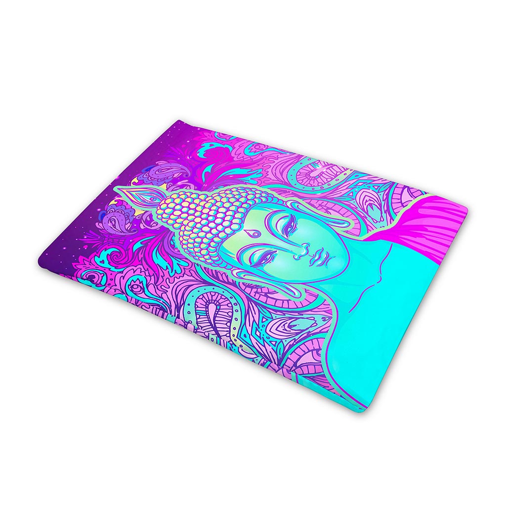 Purple And Teal Buddha Print Pet Cooling Mat Cover