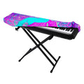 Purple And Teal Buddha Print Piano Keyboard Cover