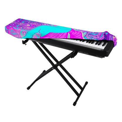 Purple And Teal Buddha Print Piano Keyboard Cover