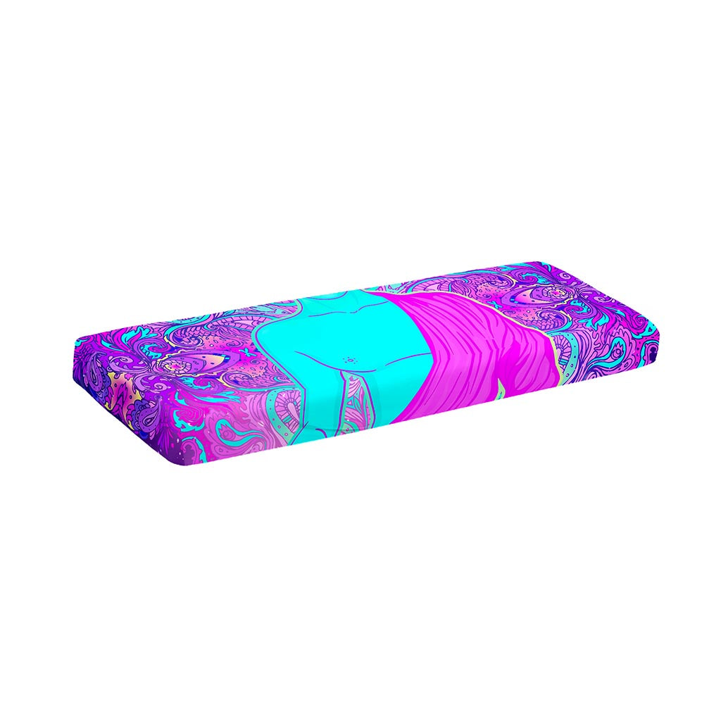 Purple And Teal Buddha Print Piano Keyboard Cover