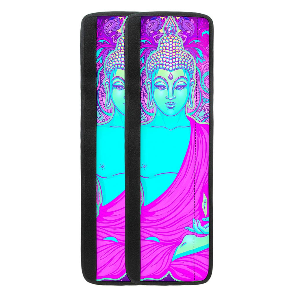 Purple And Teal Buddha Print Refrigerator Handle Covers