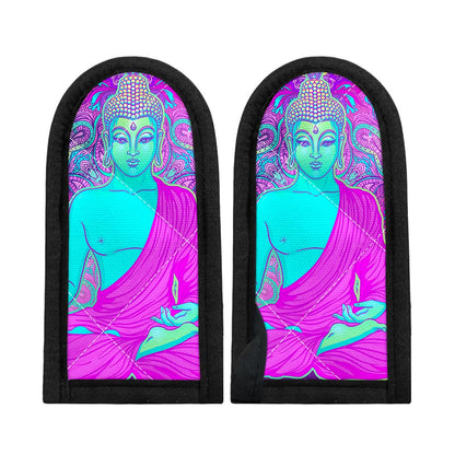 Purple And Teal Buddha Print Skillet Handle Cover