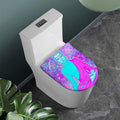 Purple And Teal Buddha Print Toilet Lid Cover