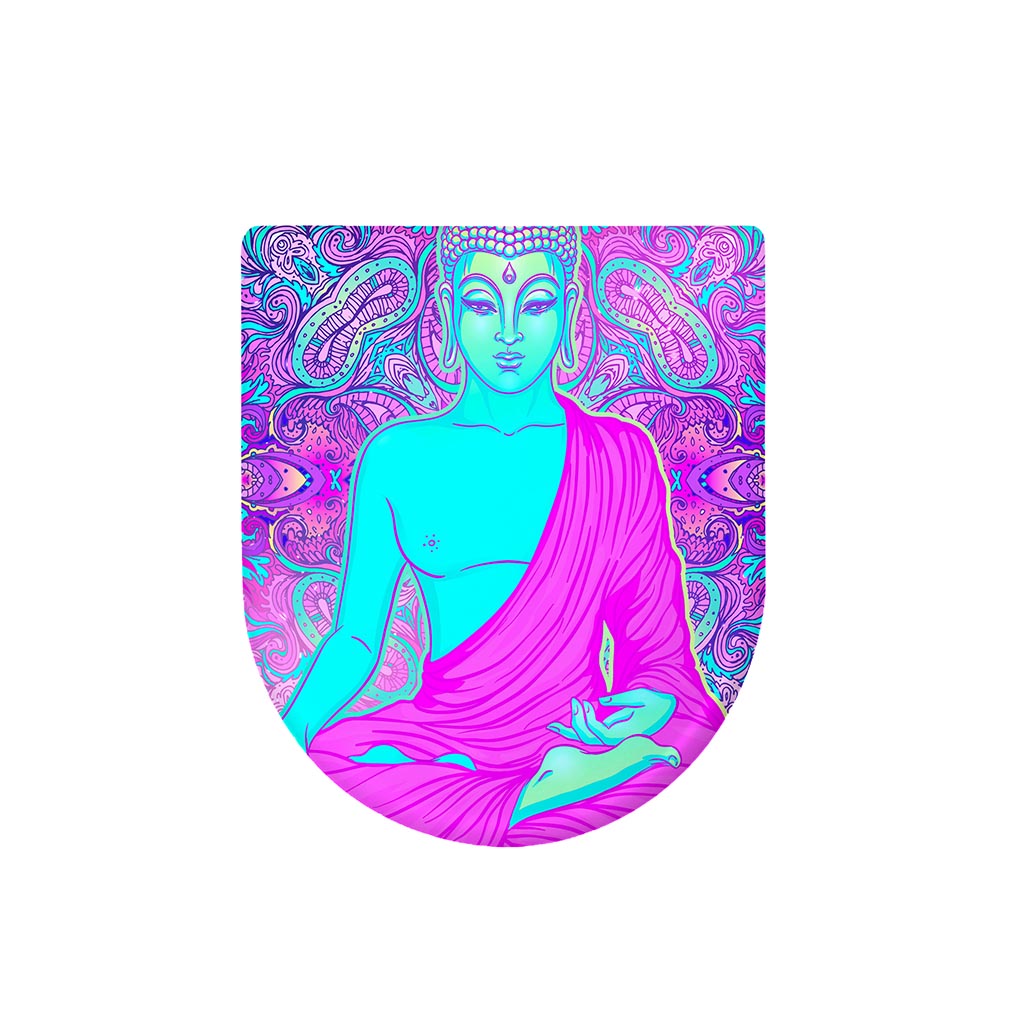 Purple And Teal Buddha Print Toilet Lid Cover