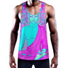 Purple And Teal Buddha Print Training Tank Top