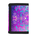 Purple And Teal Buddha Print Trifold Wallet