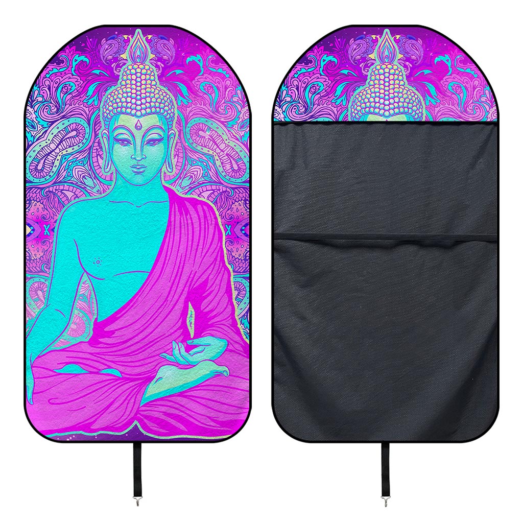 Purple And Teal Buddha Print Waterproof Car Seat Cover