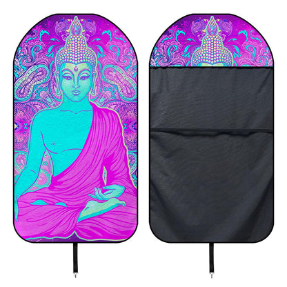 Purple And Teal Buddha Print Waterproof Car Seat Cover