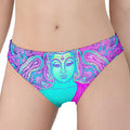 Purple And Teal Buddha Print Women's Panties